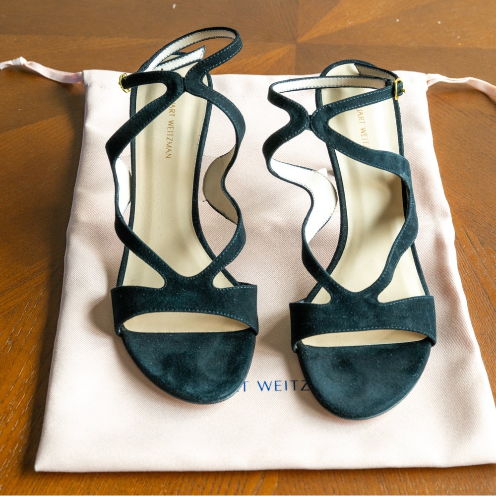 New Stuart Weitzman Mariposa 80mm Black Suede Heels